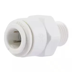 White Bulkhead Union - 3/8" x 1/4" Push-to-Connect - Mur-lok