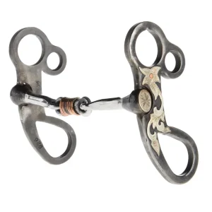 White`S Bits And Spurs Silver Engraved Snaffle Dog Bone Short Shank Bit