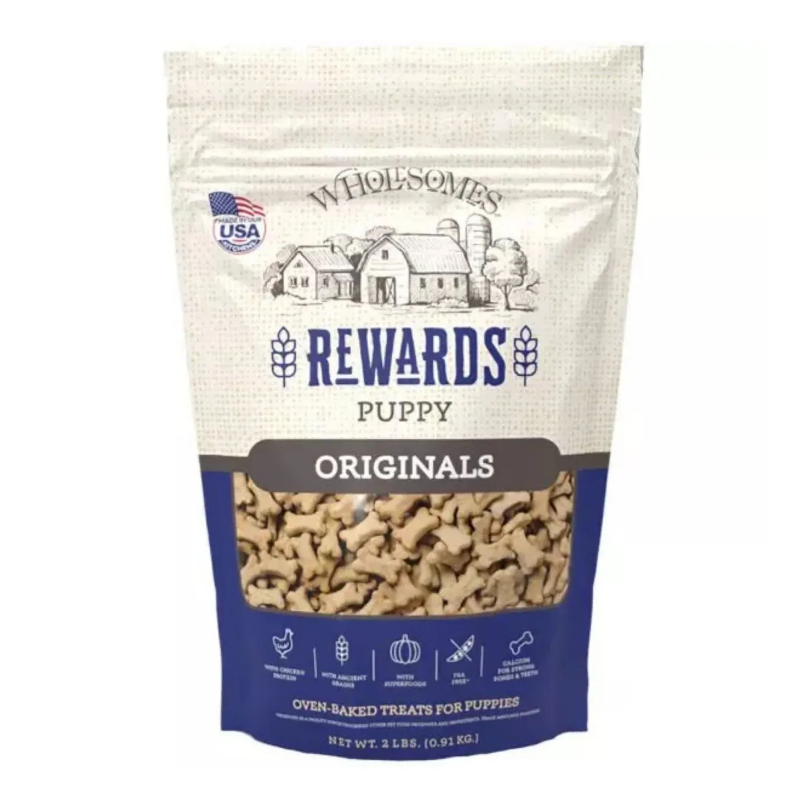 Wholesomes Rewards Classic Original Biscuits Chicken Puppy-2 lb