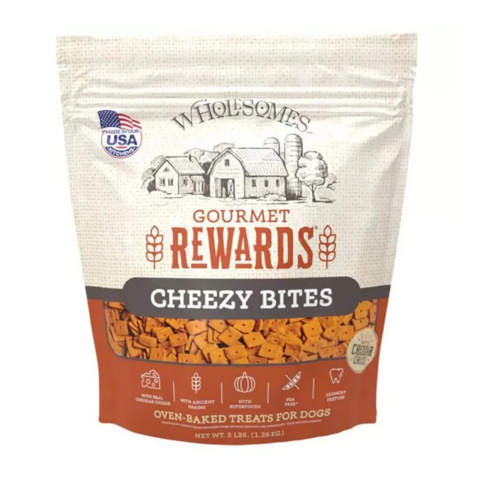 Wholesomes Rewards Gourmet Biscuits Cheddar Cheese 3 lb