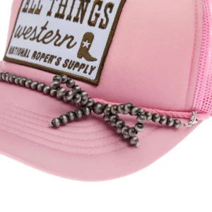 Wild Junkie Pearl Bow Trucker Hat Chain