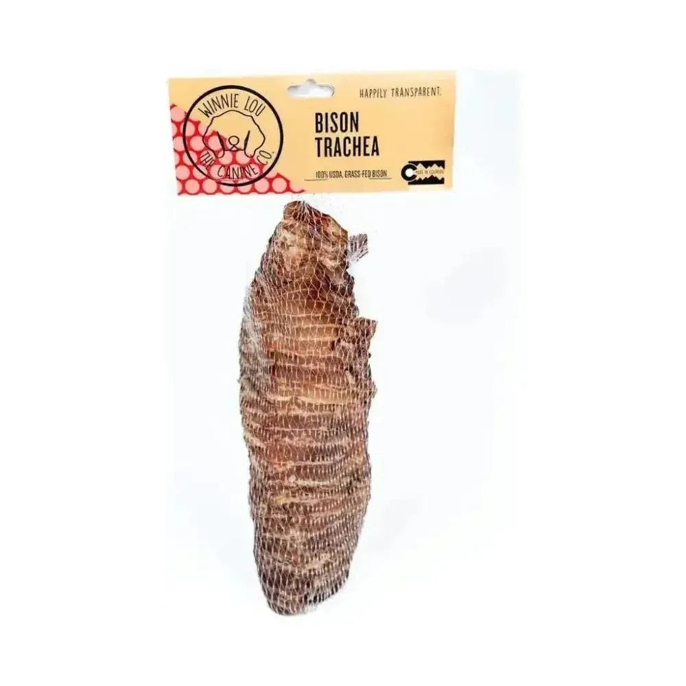 Winnie Lou All-Natural Bison Trachea Chews for Dogs