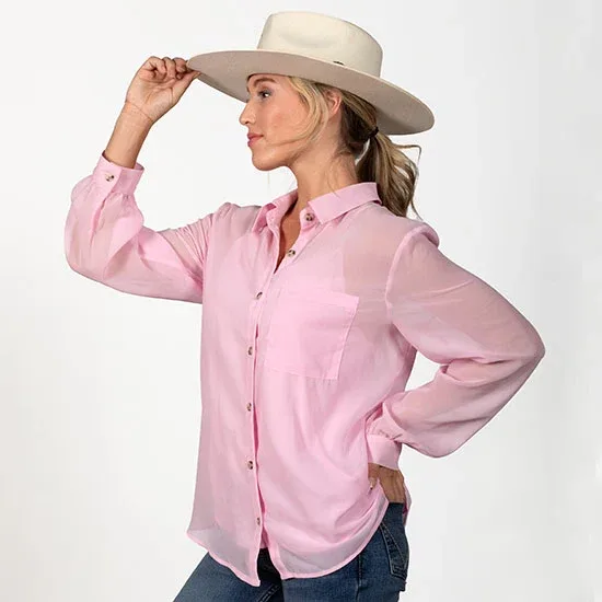 Wishlist Country Grace Blush Button Down Top - Image 2