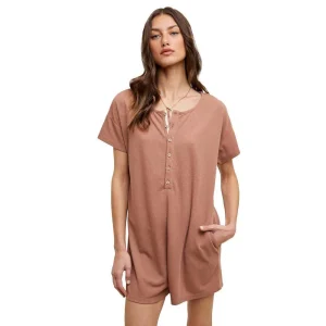 Wishlist Women's Mocha Knit Romper