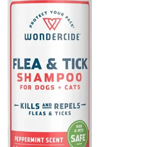 Wondercide Flea And Tick Pet Shampoo For Dogs Cats-12 oz. Liquid Shampoo-Peppermint