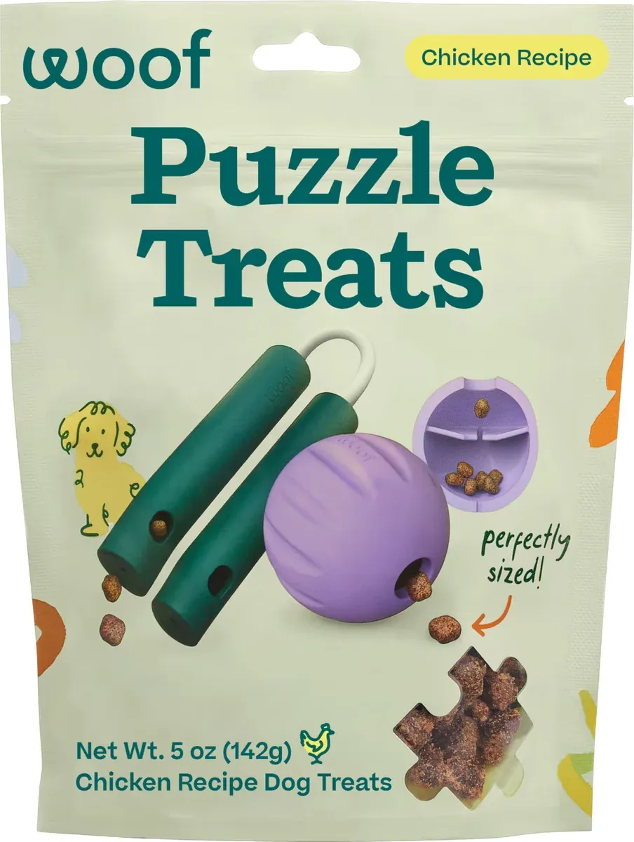 Woof Air-Dried Puzzle Training Chicken Natural Dogs Chew Treats