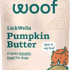 Woof LickWells Pumpkin Peanut Butter Spread Lickable Dog