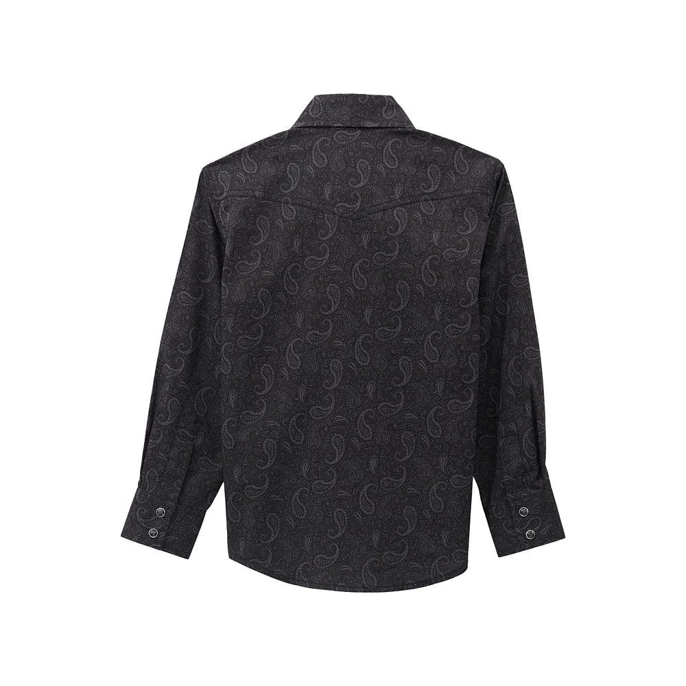 Wrangler Boy's Black Paisley 20X Shirt - Image 2