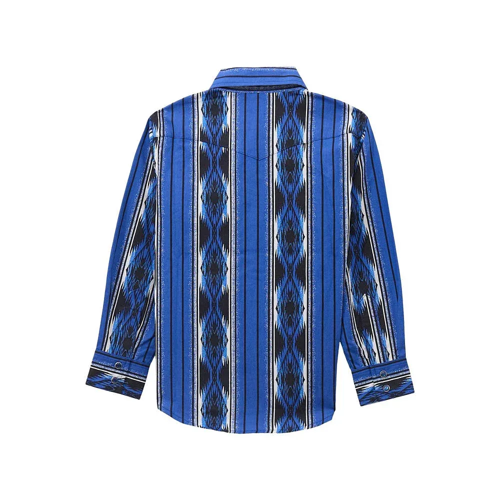 Wrangler Boy's Blue Checotah Shirt - Image 2