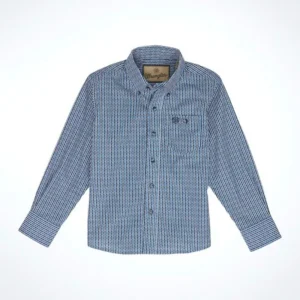 Wrangler Boys Blue Stripe Classic Shirt