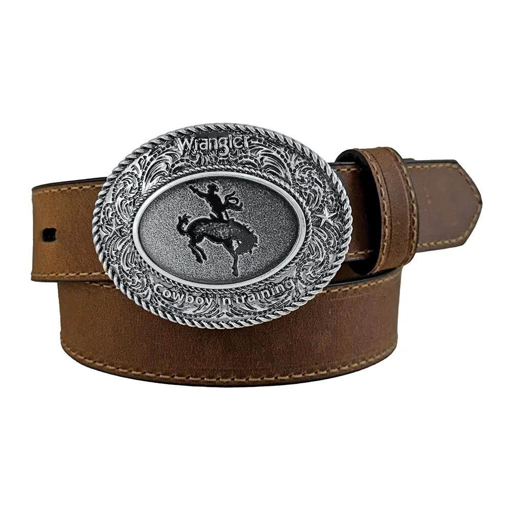 Wrangler Boy's Crazy Toe Bug Stitch Leather Belt - Image 2