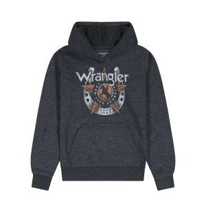 Wrangler Boy's Jet Black Horseshoe Hoodie