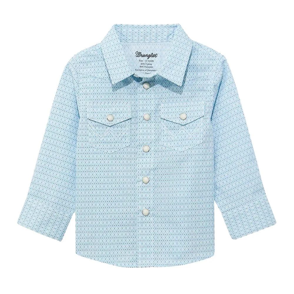 Wrangler Boy's Light Blue Long Sleeve Shirt