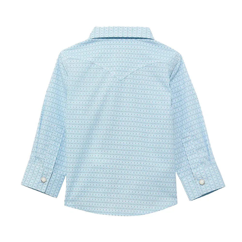 Wrangler Boy's Light Blue Long Sleeve Shirt - Image 2