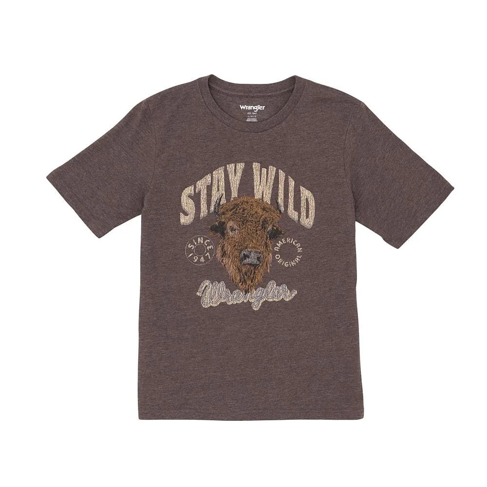 Wrangler Boy's Mole Stay Wild Buffalo Tee Shirt