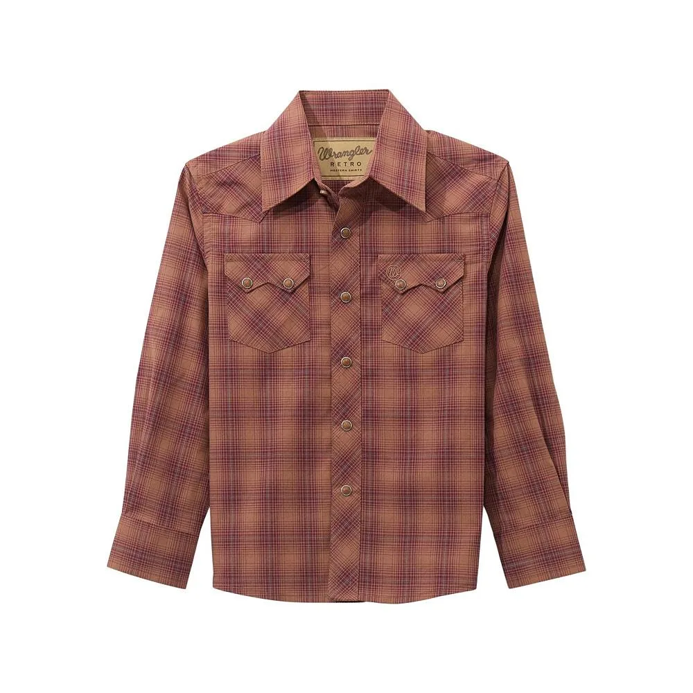 Wrangler Boy's Retro Rawhide Long Sleeve Shirt