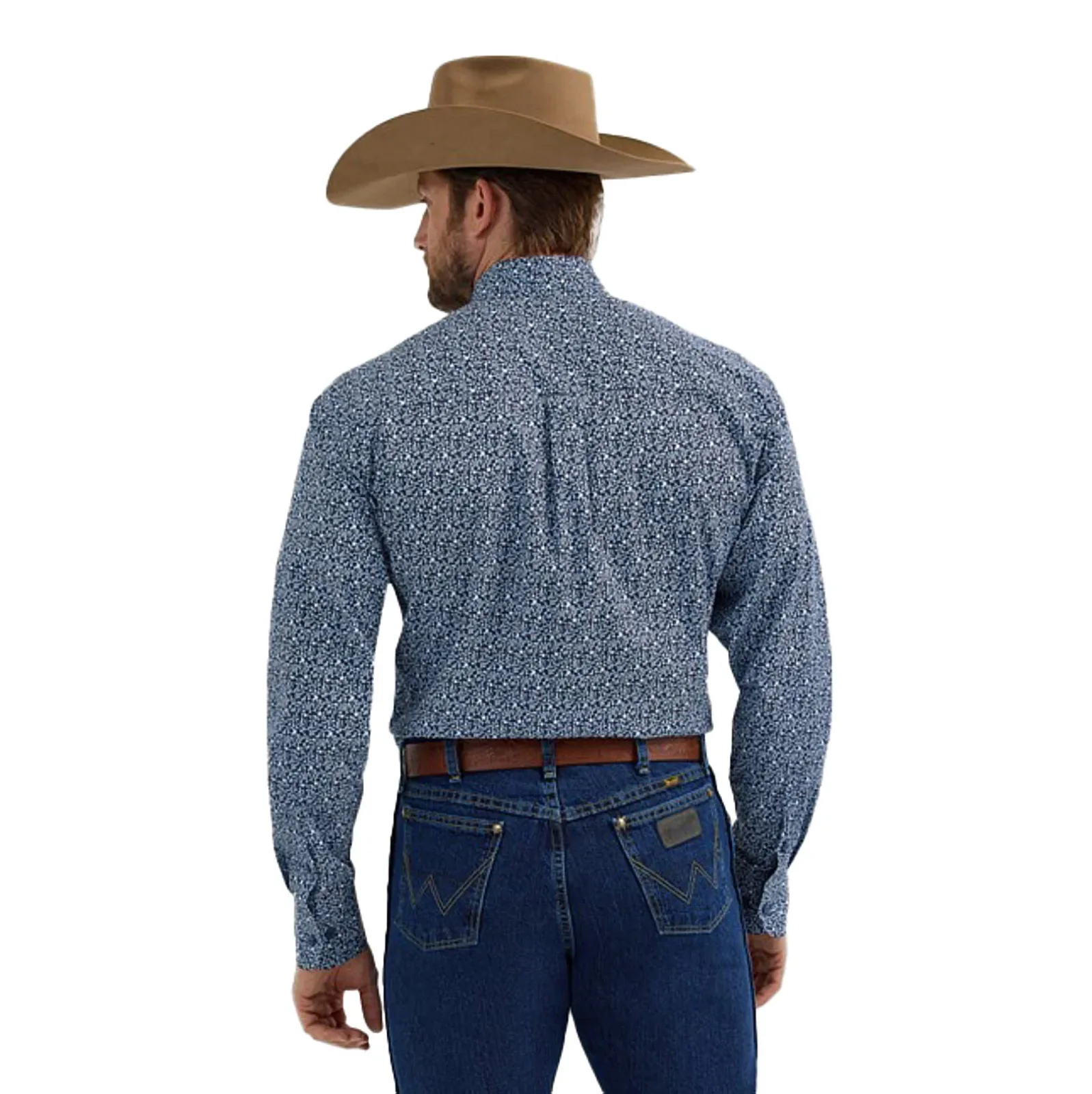Wrangler George Strait Blue Print Shirt - Image 2