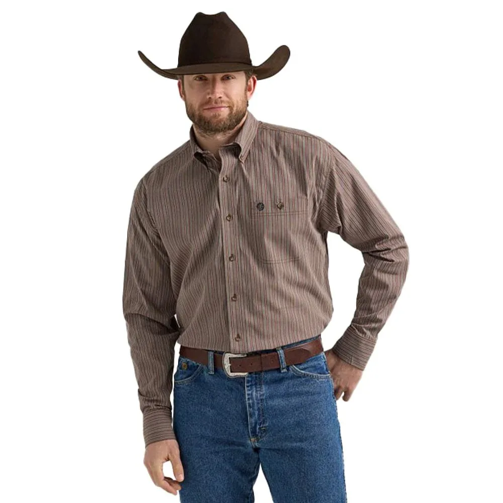 Wrangler George Strait Long Sleeve Button Down One Pocket Shirt