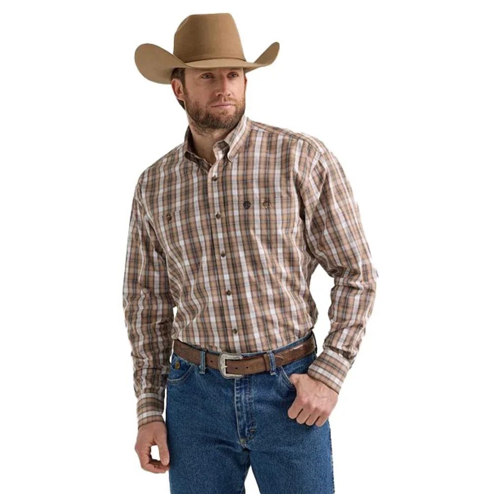 Wrangler George Strait Long Sleeve Button Down Two Pocket Shirt