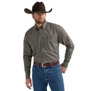 Wrangler George Strait Long Sleeve Button Down Two Pocket Shirt