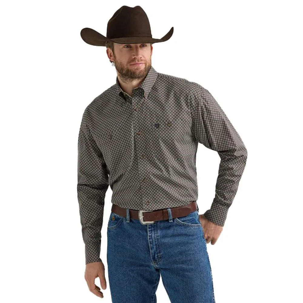 Wrangler George Strait Long Sleeve Button Down Two Pocket Shirt