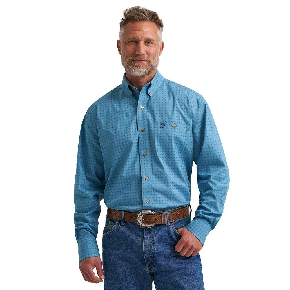 Wrangler George Strait Multi Blue Print Shirt