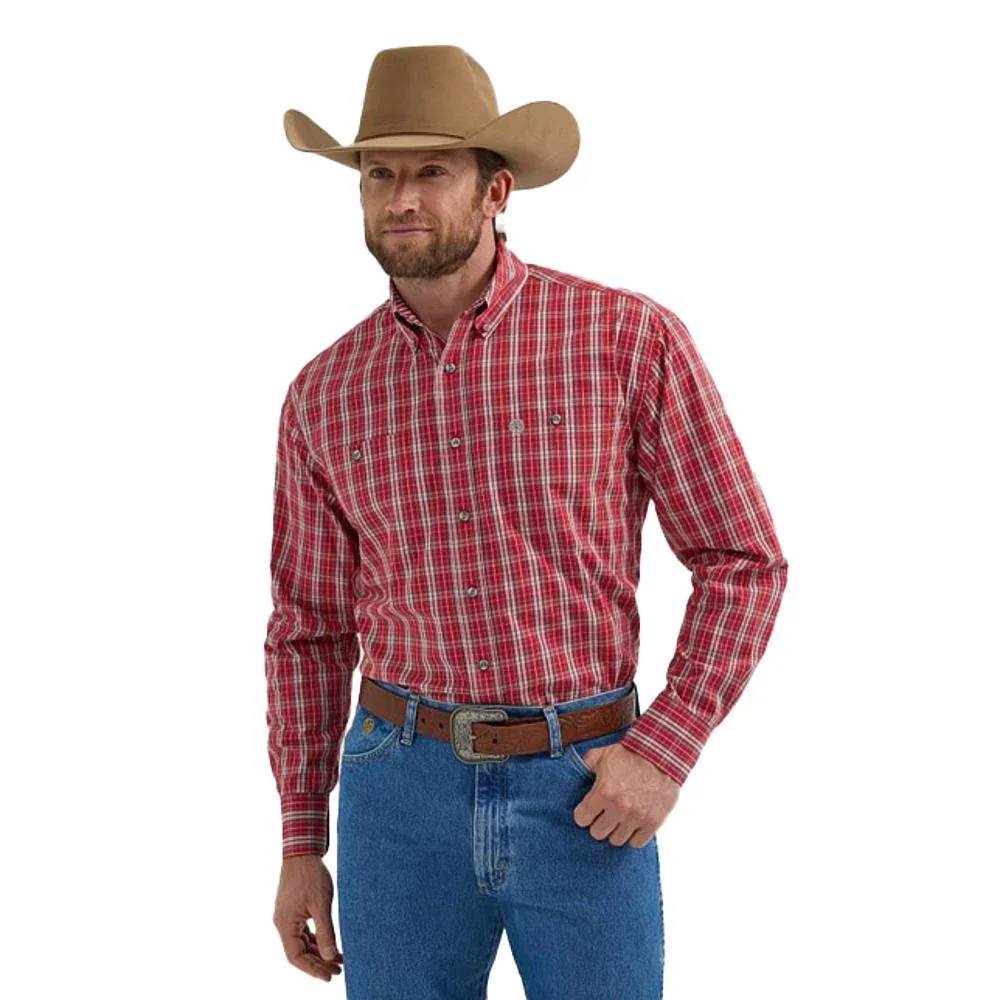 Wrangler George Strait Red Plaid Shirt