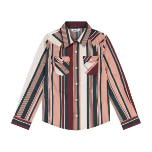 Wrangler Girl's Cream Striped Shirt
