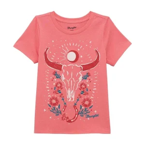 Wrangler Girl's Floral Skull Tee