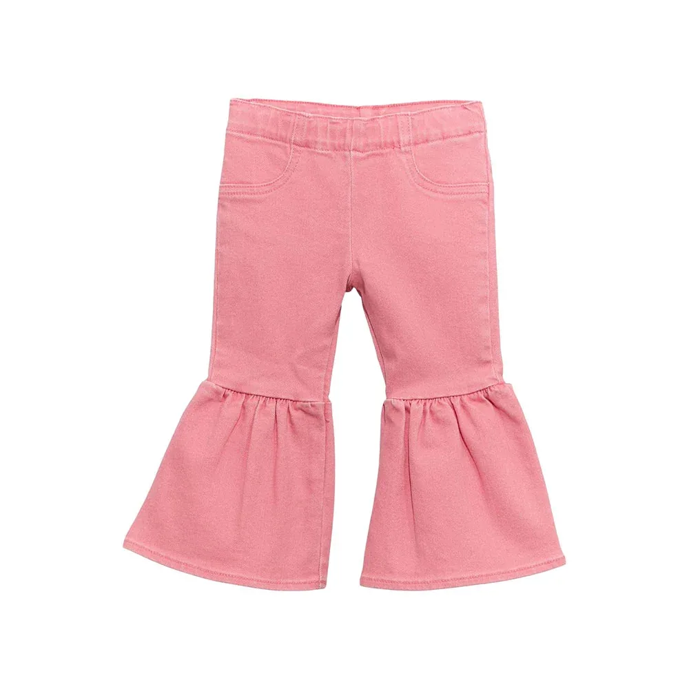Wrangler Girl's Infant Pink Pull Up Flare Jean - Image 2