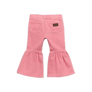 Wrangler Girl's Infant Pink Pull Up Flare Jean