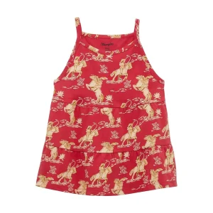 Wrangler Girl's Red Rodeo Tank