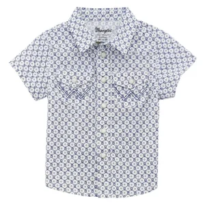 Wrangler Infant Boy's Blue Snap Onesie