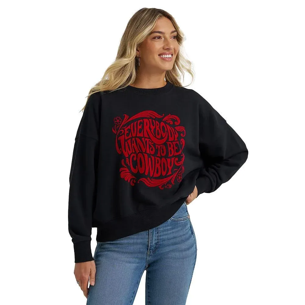 Wrangler Lainey Wilson Everybody Black Crew Neck
