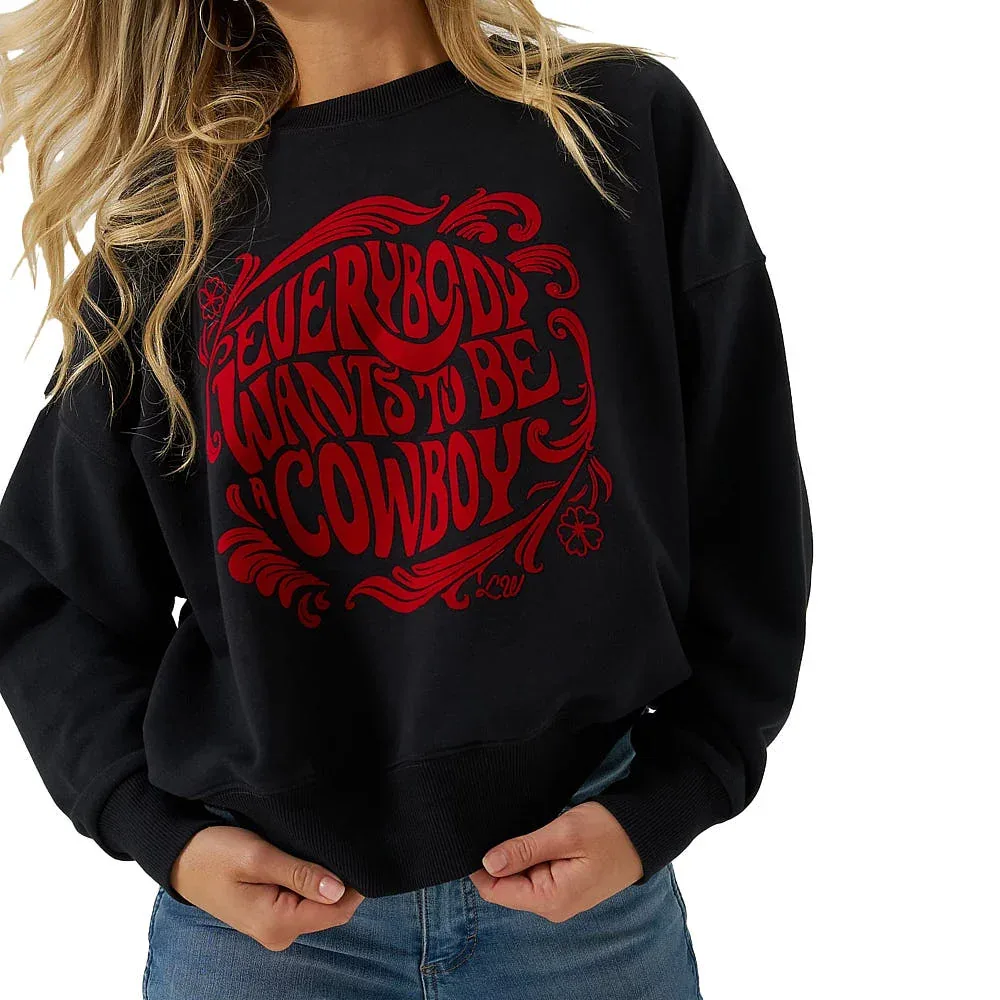 Wrangler Lainey Wilson Everybody Black Crew Neck - Image 2