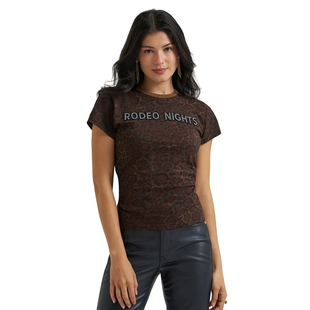 Wrangler Lainey Wilson Leopard Rodeo Nights Tee Shirt - Image 2