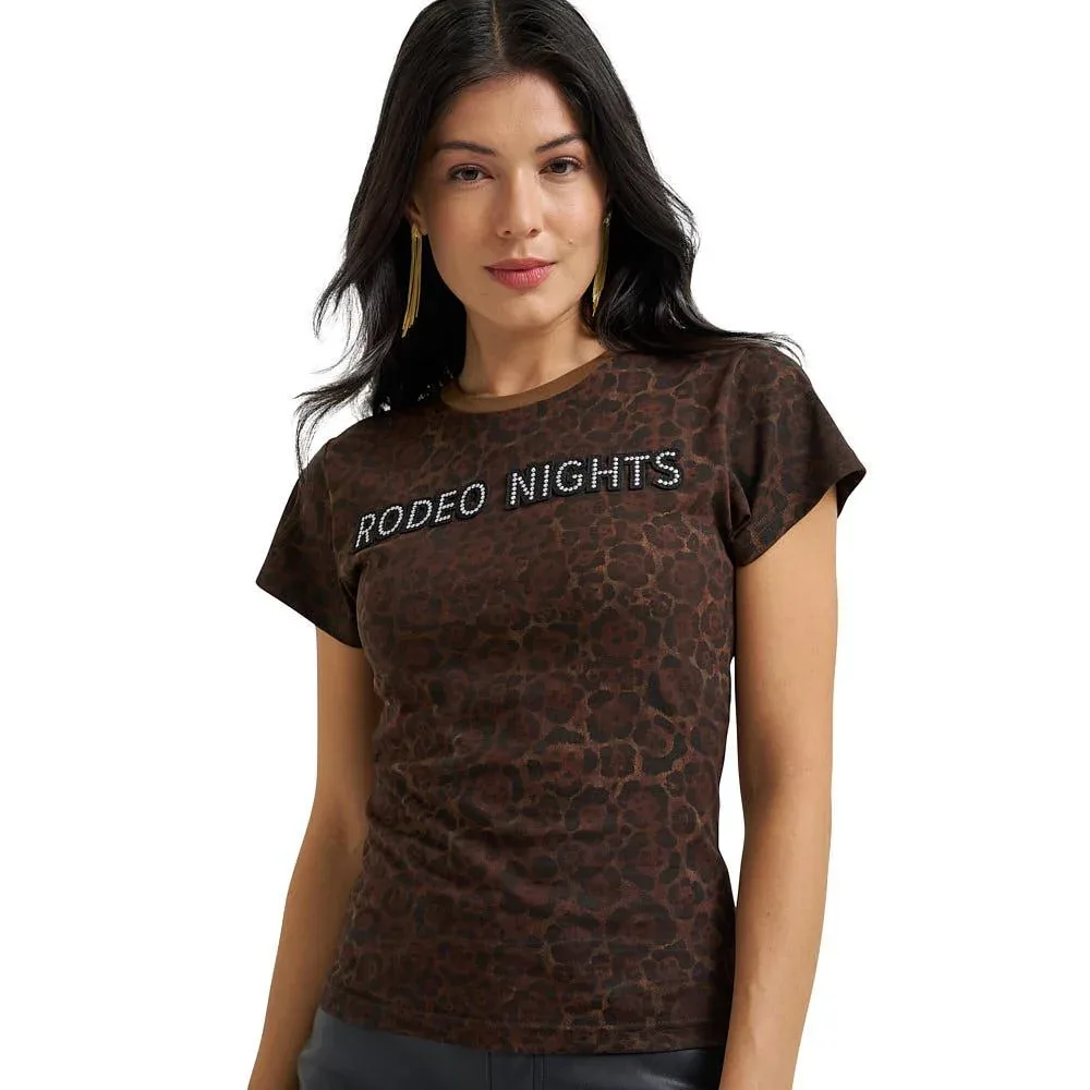 Wrangler Lainey Wilson Leopard Rodeo Nights Tee Shirt
