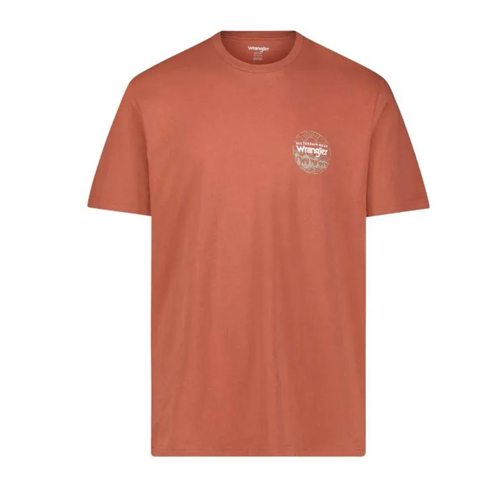 Wrangler Men's ATG Logo Copper Brown Tee