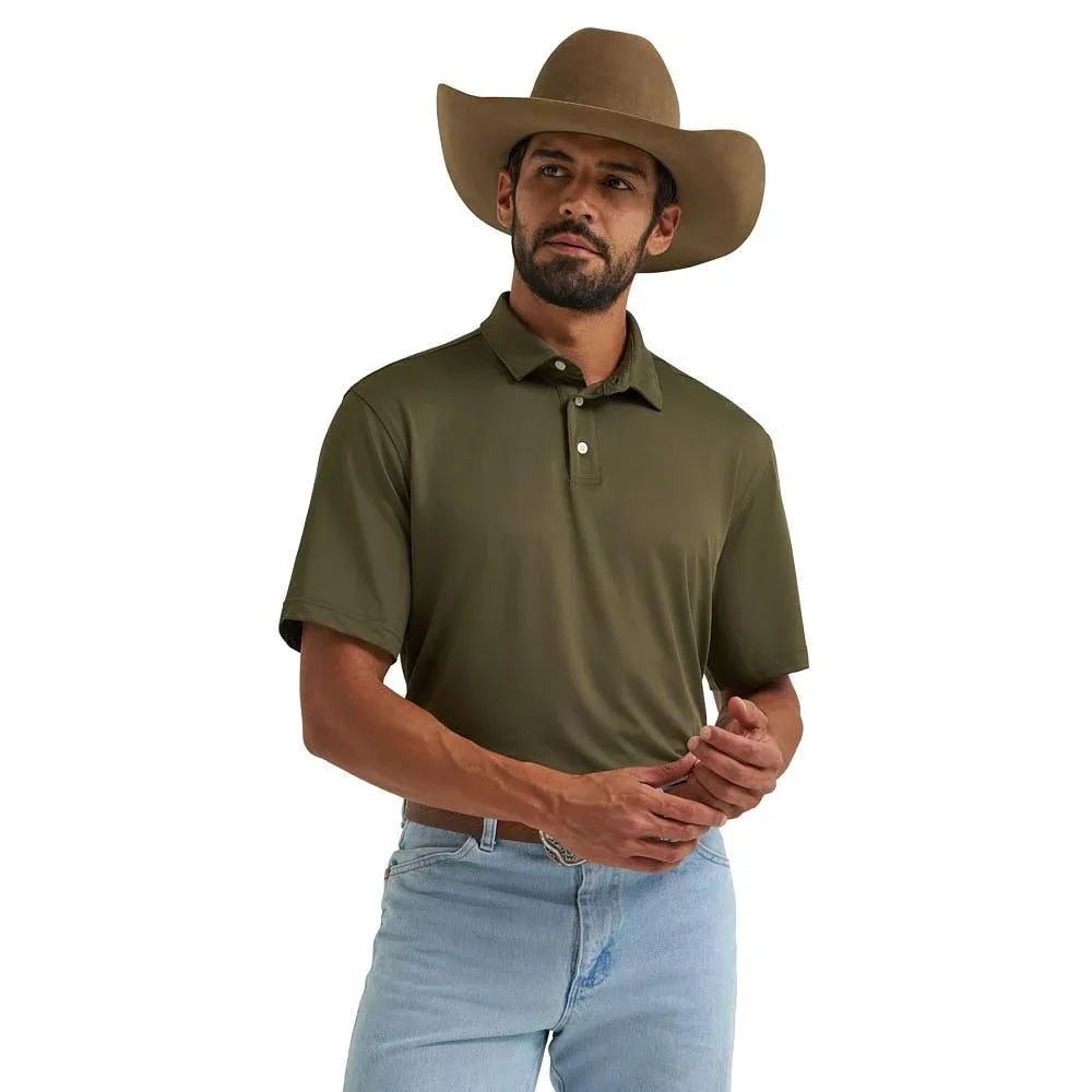 Wrangler Men's ATG Olive Night Performance Polo