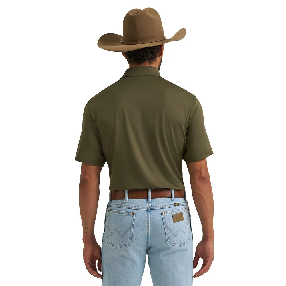 Wrangler Men's ATG Olive Night Performance Polo - Image 2