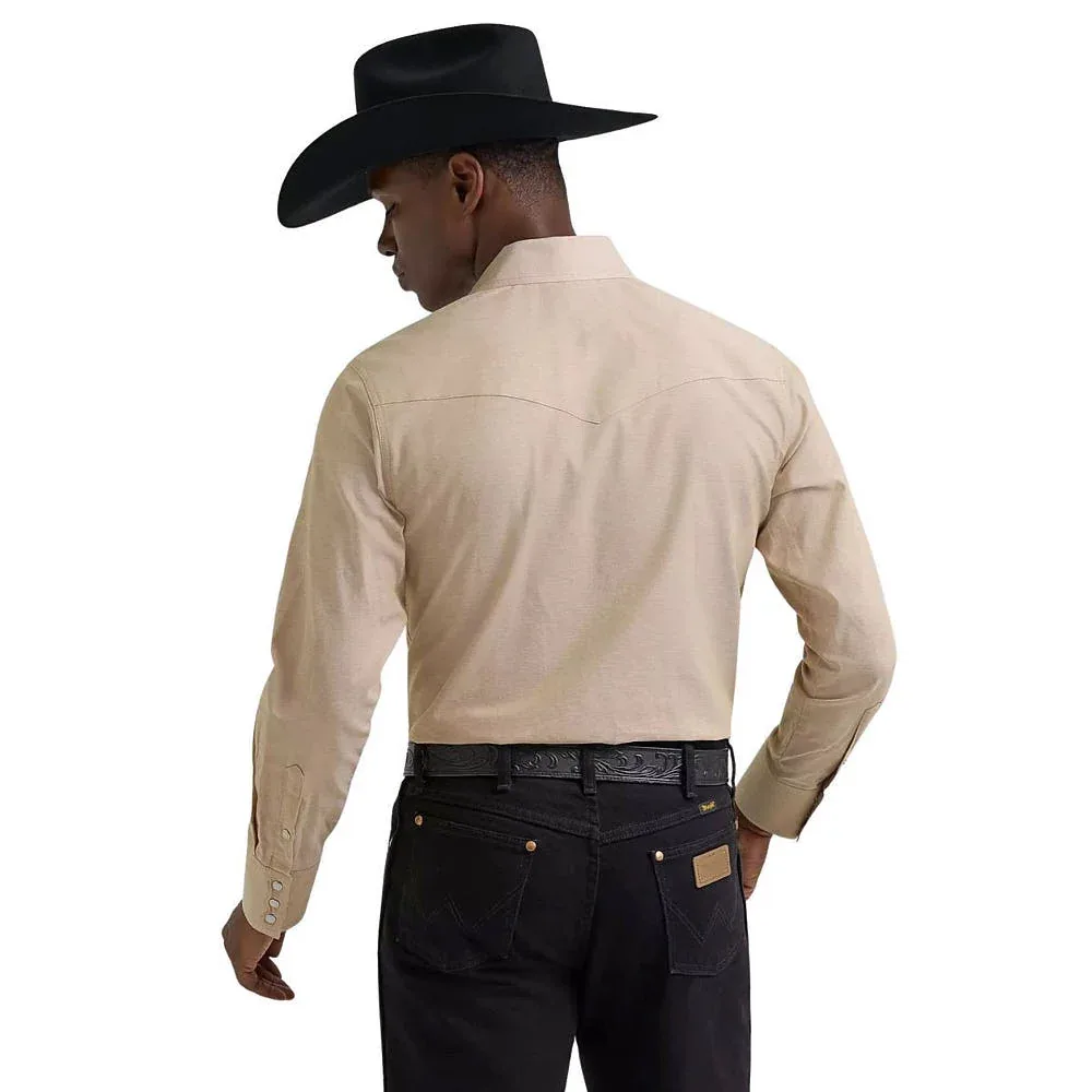 Wrangler Men's Chambray Khaki Workshirt - Image 2
