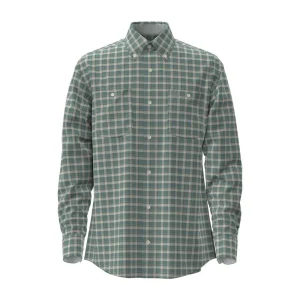 Wrangler Mens George Strait Green Plaid Long Sleeve Shirt