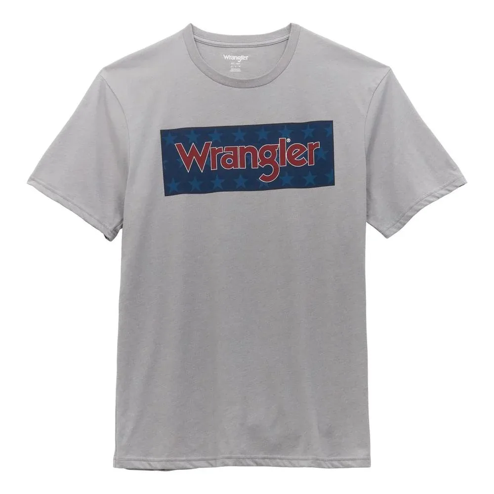 Wrangler Men's Grey Logo Tee