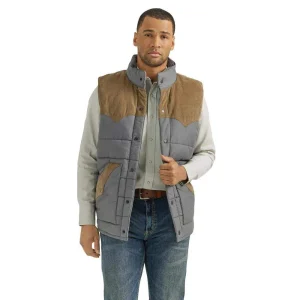 Wrangler Men's Mixed Puffer Vest