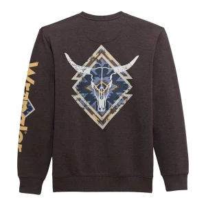 Wrangler Men's Mole Longhorn Aztec Fleece Pullover
