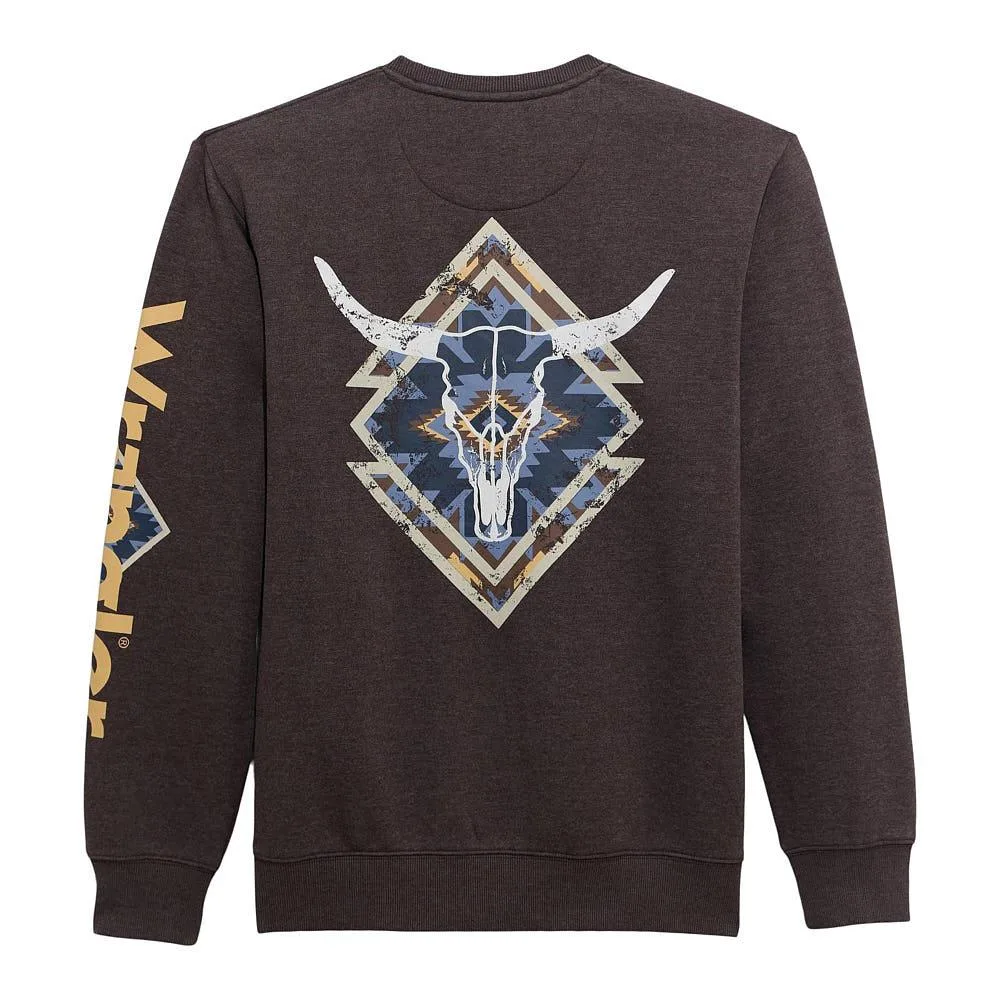 Wrangler Men's Mole Longhorn Aztec Fleece Pullover