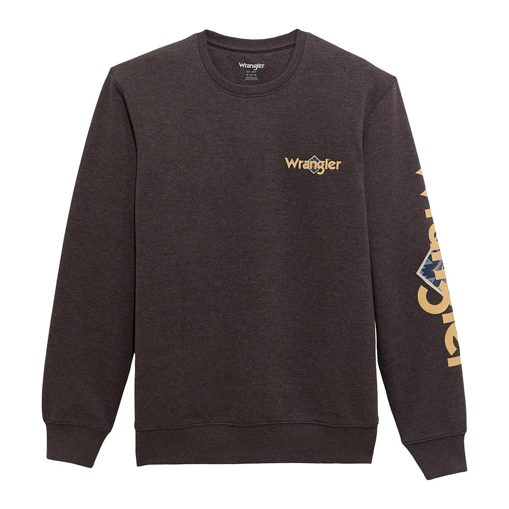 Wrangler Men's Mole Longhorn Aztec Fleece Pullover - Image 2