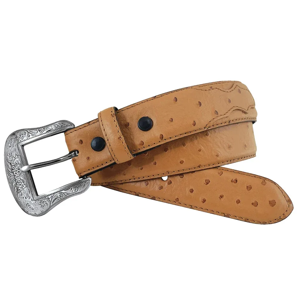 Wrangler Men's Ostrich Leather Belt