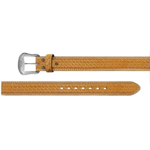 Wrangler Men's Tan Basketweave Leather Belt