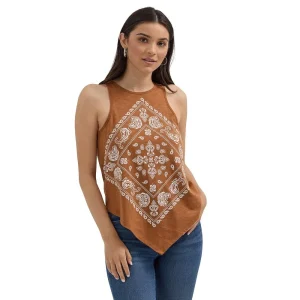 Wrangler Women's Brown Bandana Tank